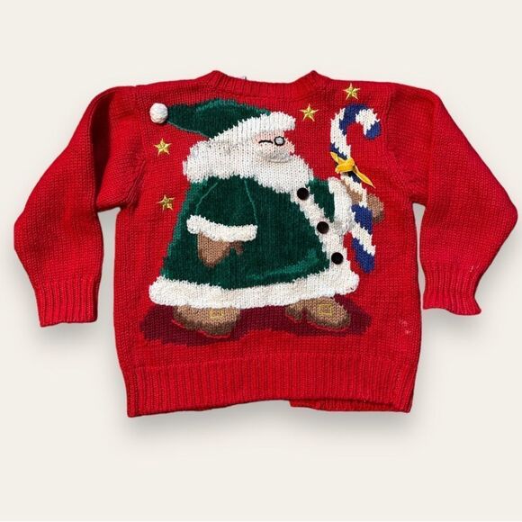 Polly Flinders Vintage Christmas Cardigan Sweater sz S/4 - Picture 1 of 13